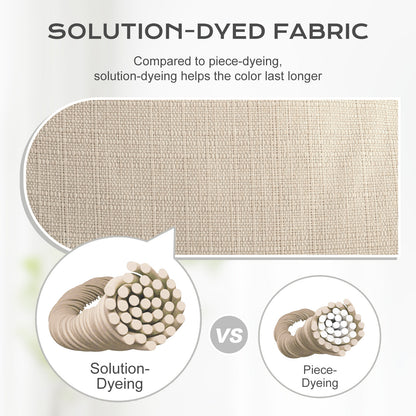 Tufted Outdoor High Back Rocking Chair Cushion Set of 2, Khaki
