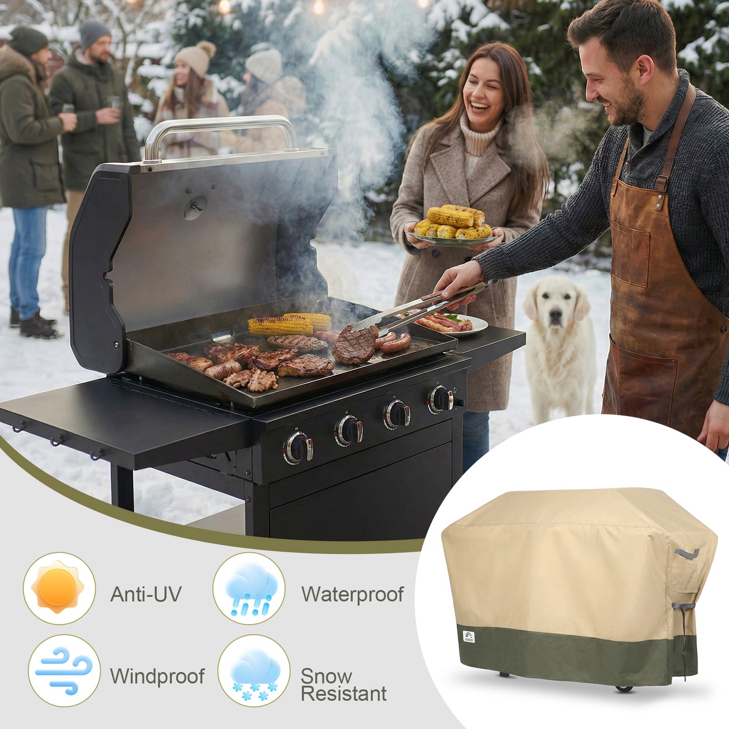 Outdoor BBQ Grill Cover for Burners Propane Grill