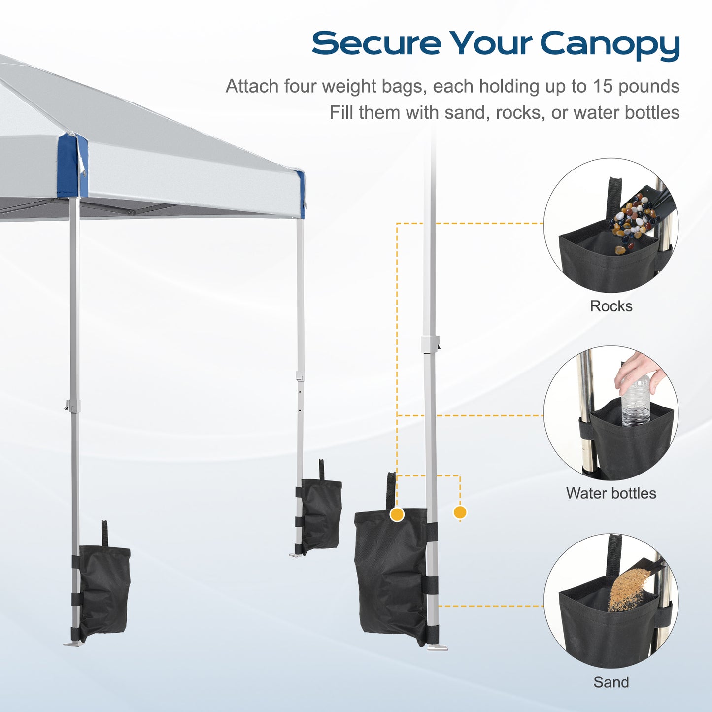 10x10/12x12 ft. Pop Up Canopy Tent with Roller Bag