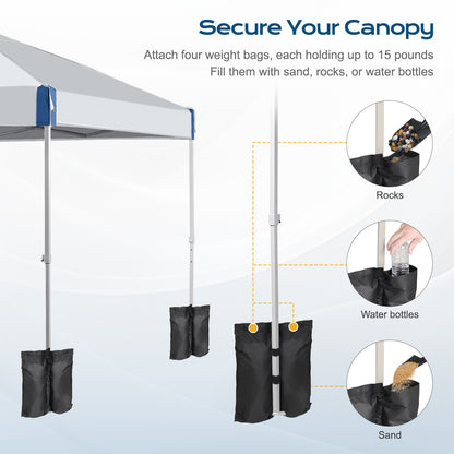10x10/12x12 ft. Pop Up Canopy Tent with Roller Bag