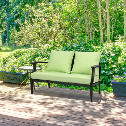 Outdoor Deep Seat Cushion Set, Waterproof Patio Chair Cushions, Green