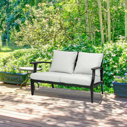 Outdoor Deep Seat Cushion Set, Waterproof Patio Chair Cushions, Light Gray