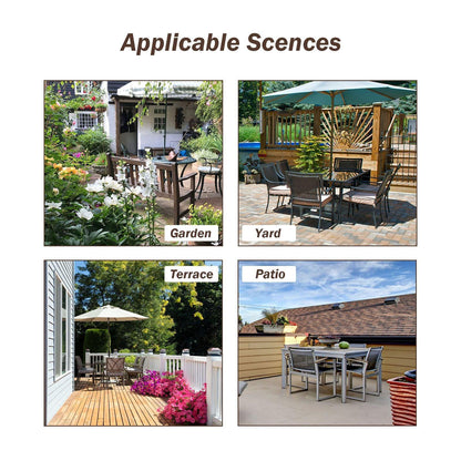 59x38 inch Patio Dining Table for 6 People, Metal Outdoor Table with Adjustable Umbrella Hole