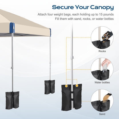 10x10/12x12 ft. Pop Up Canopy Tent with Roller Bag