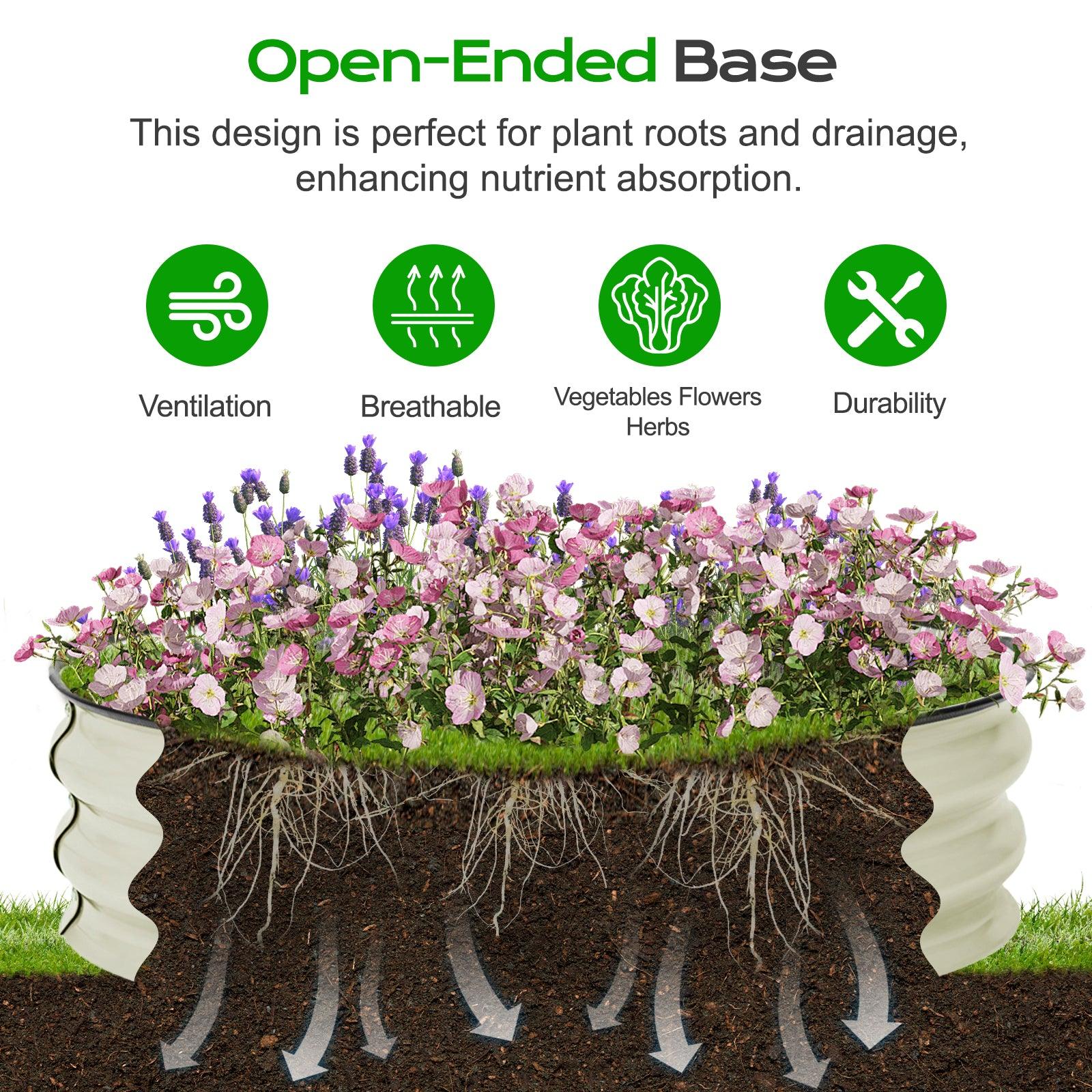 9'' Tall Raised Garden Bed 30'' Round - Outdoor Garden Planter Box Aoodor