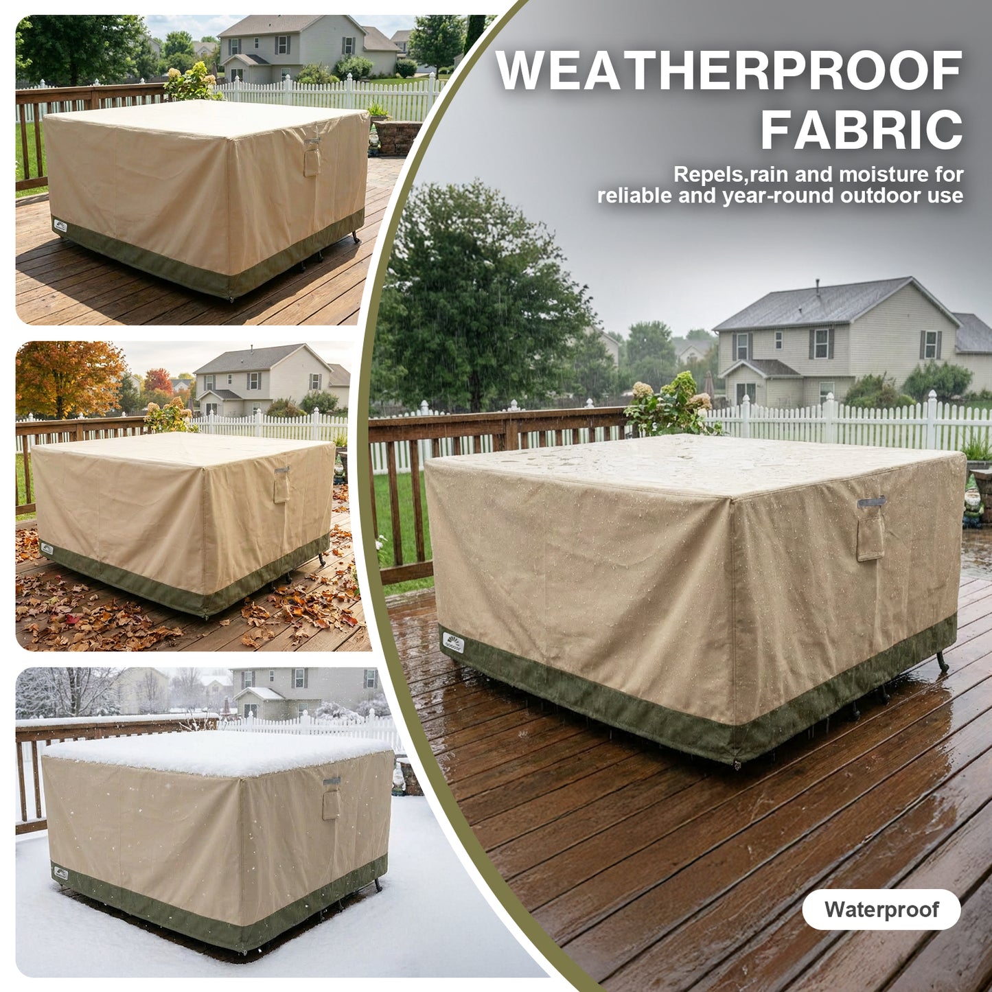 Outdoor Patio Furniture Set Cover, Square