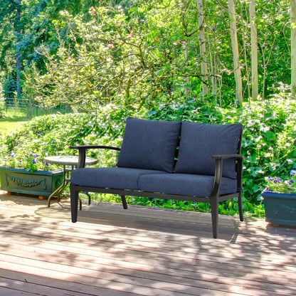 Outdoor Deep Seat Cushion Set, Waterproof Patio Chair Cushions, Navy Blue