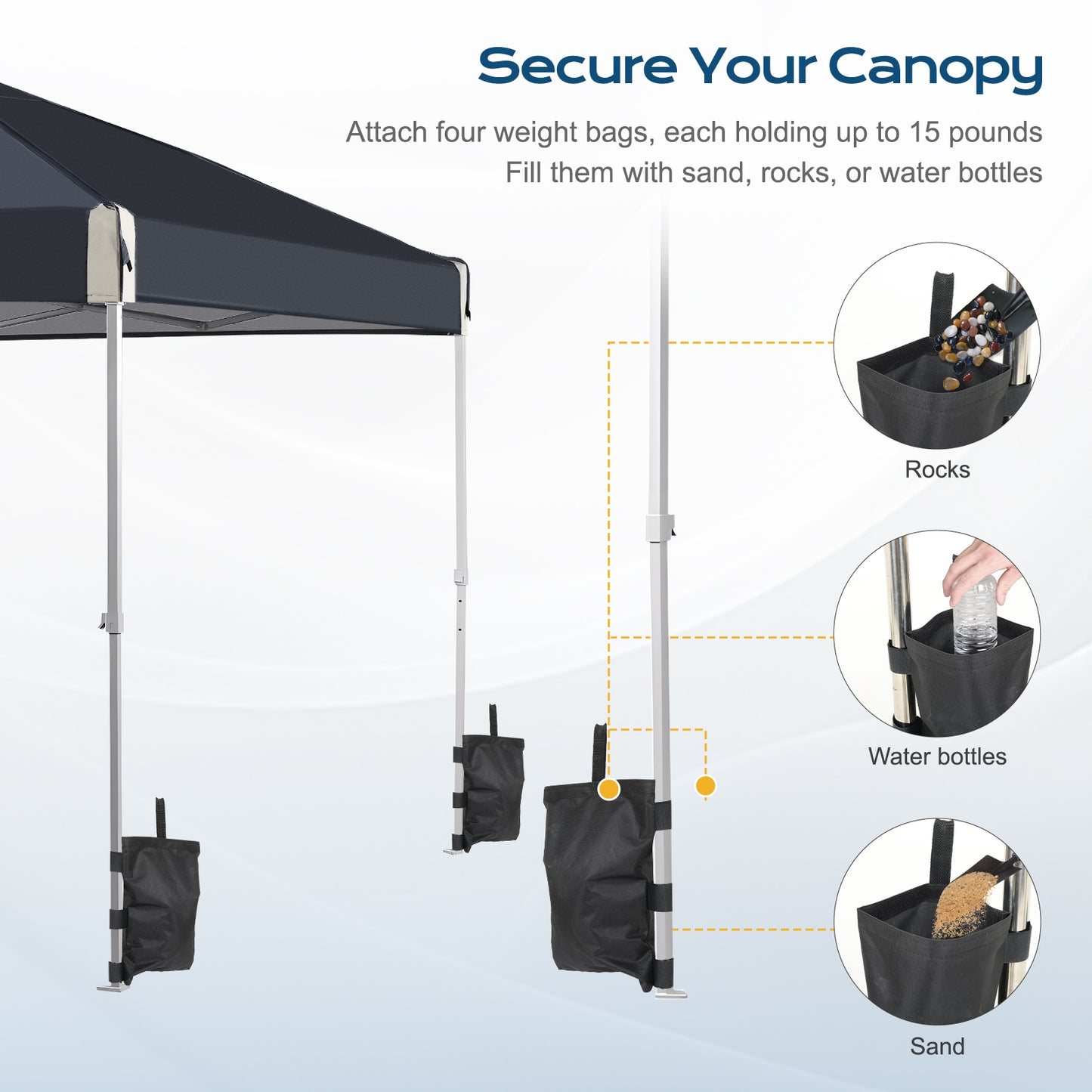 10x10/12x12 ft. Pop Up Canopy Tent with Roller Bag