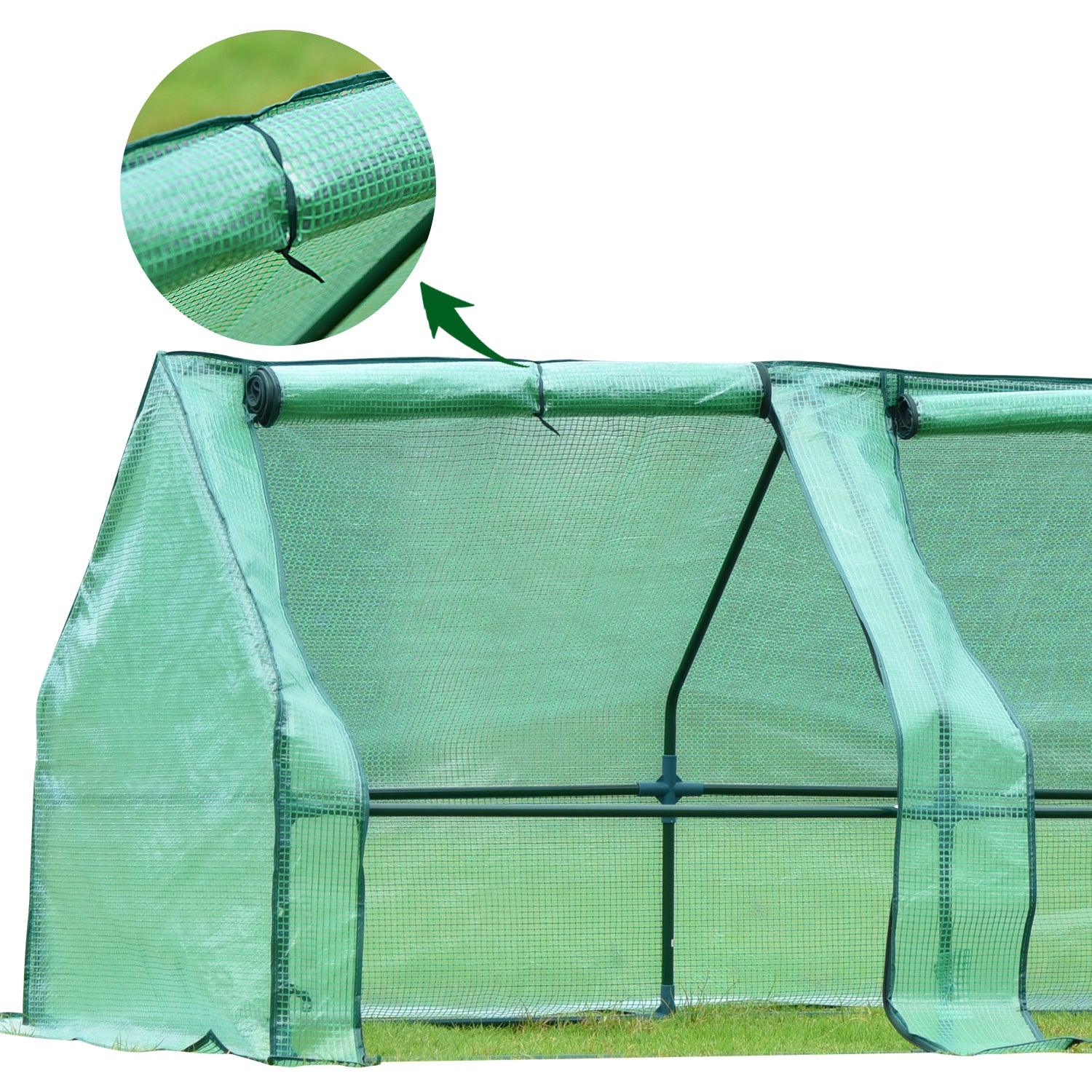 9 ft. x 3 ft. x 3 ft. Mini Greenhouse with 3 Zipper Doors, Water Resistant UV Protected Aoodor
