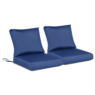 Outdoor Chair Cushions, Patio Deep Seat Cushions with Handle & Adjustable Straps - Navy Blue