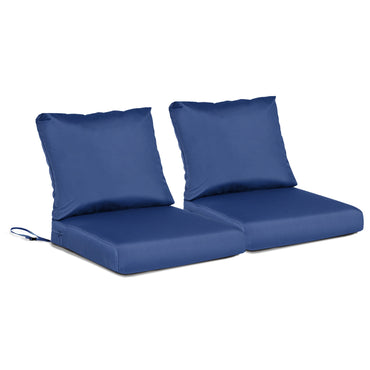 Outdoor Chair Cushions, Patio Deep Seat Cushions with Handle & Adjustable Straps - Navy Blue Aoodor 