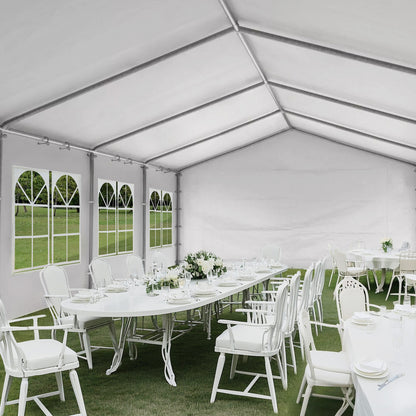 Aoodor 26x20 ft. Marquee Party Tent with Church Window Sidewalls - White