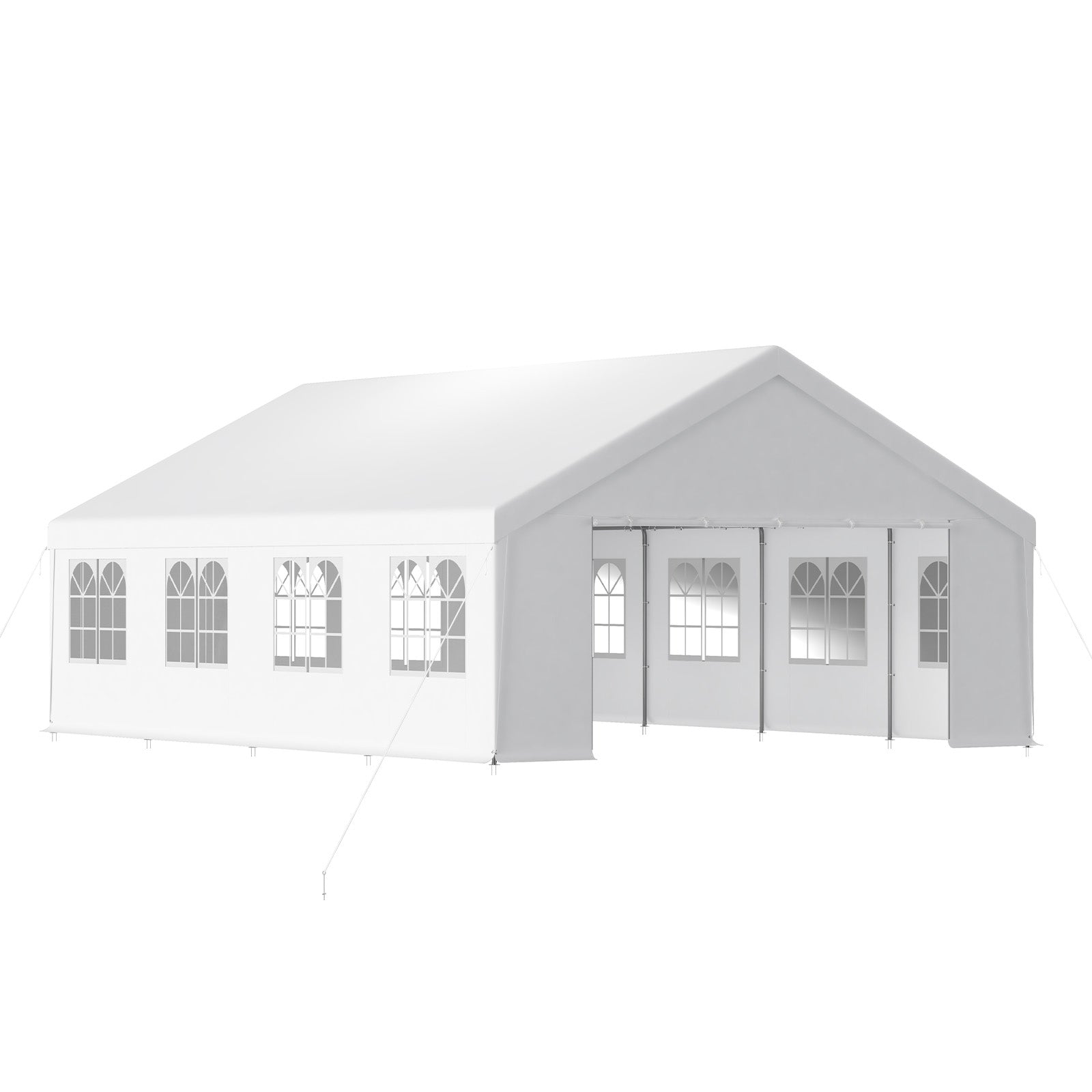 Aoodor 26x20 ft. Marquee Party Tent with Church Window Sidewalls - White