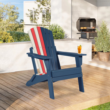 Aoodor Folding Adirondack Chair Nation Flag