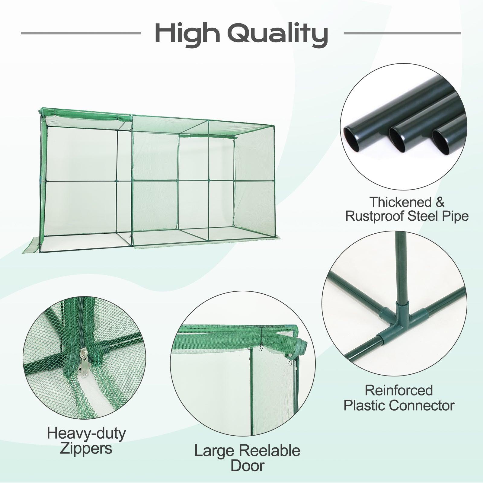 Crop Cage Plant Protection Netting Tent with Zipper for Vegetables Fruits and Plant Greenhouse Aoodor LLC