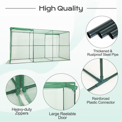 Crop Cage Plant Protection Netting Tent with Zipper for Vegetables Fruits and Plant Greenhouse Aoodor LLC