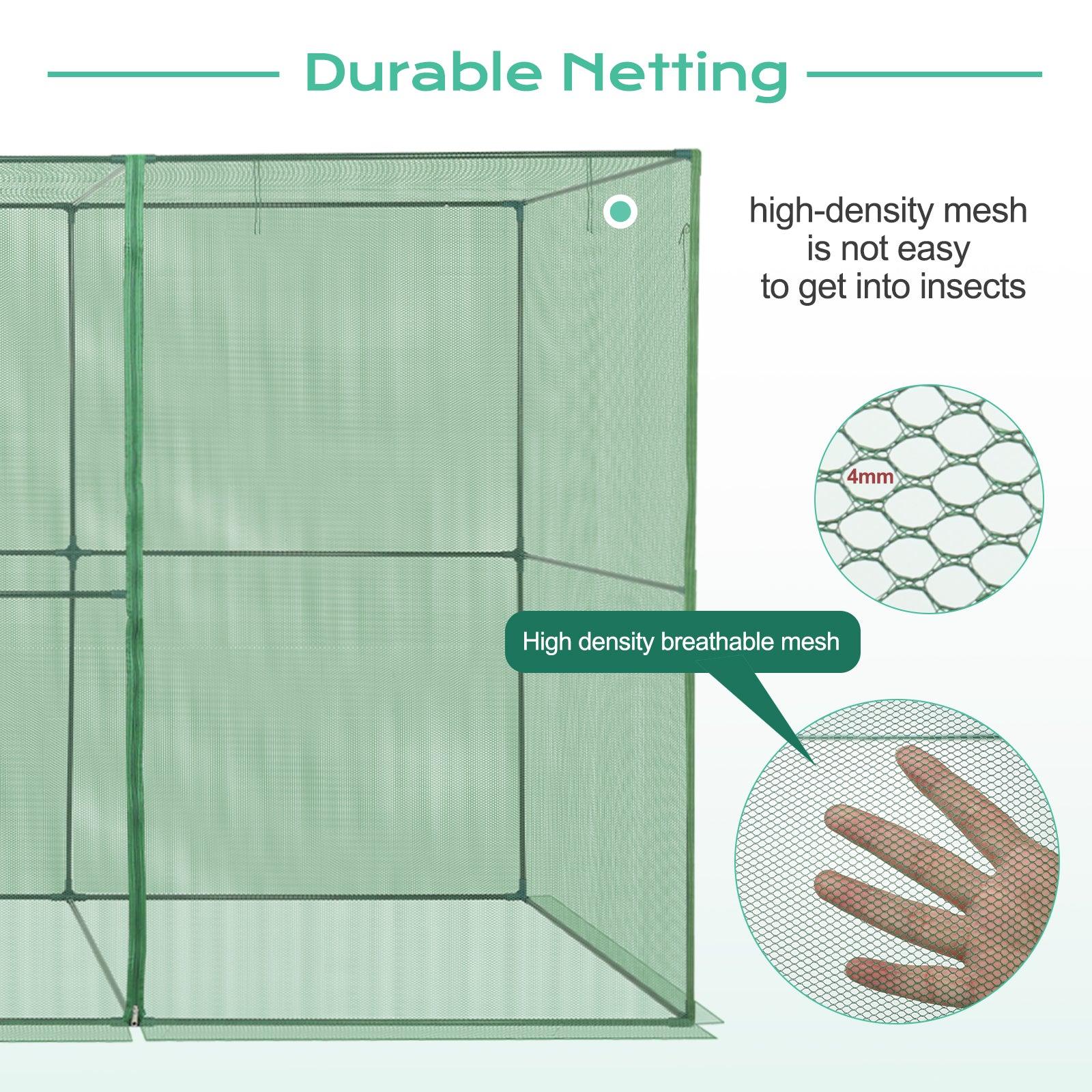 Crop Cage Plant Protection Netting Tent with Zipper for Vegetables Fruits and Plant Greenhouse Aoodor LLC