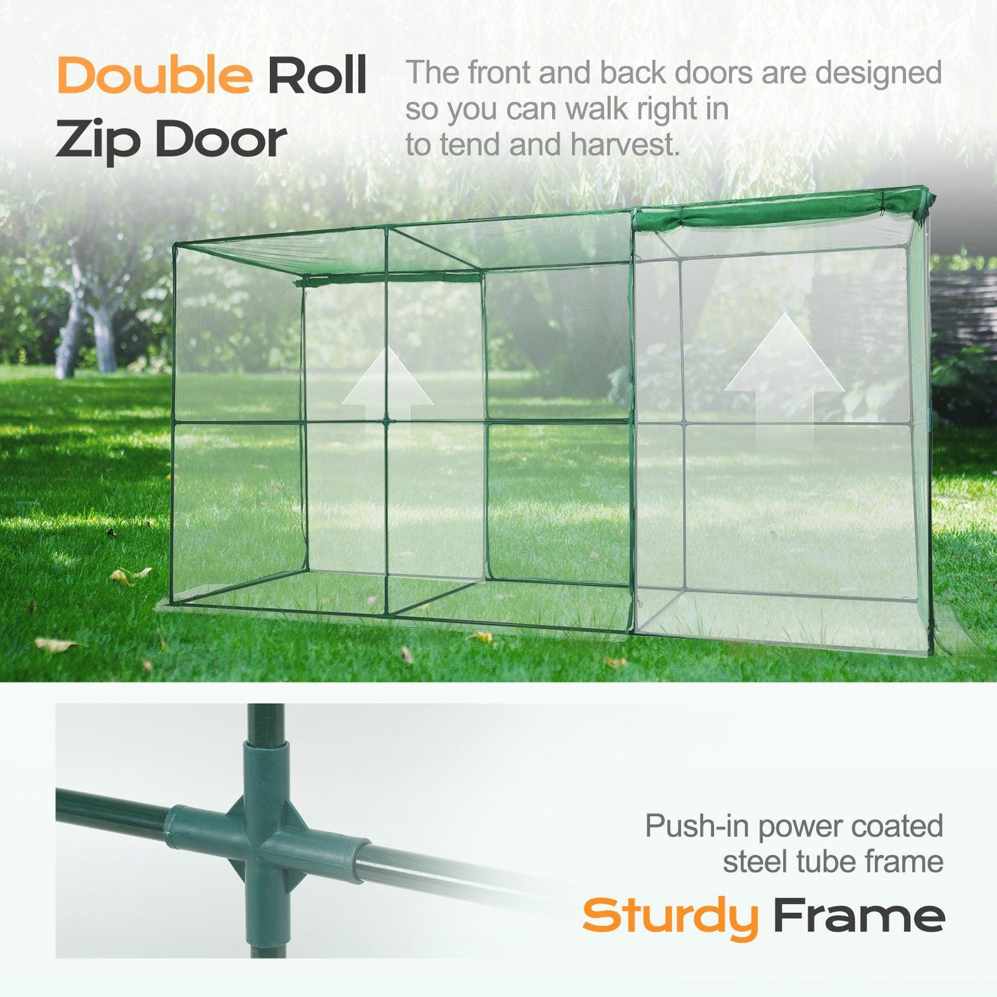 Crop Cage Plant Protection Netting Tent with Zipper for Vegetables Fruits and Plant Greenhouse Aoodor LLC