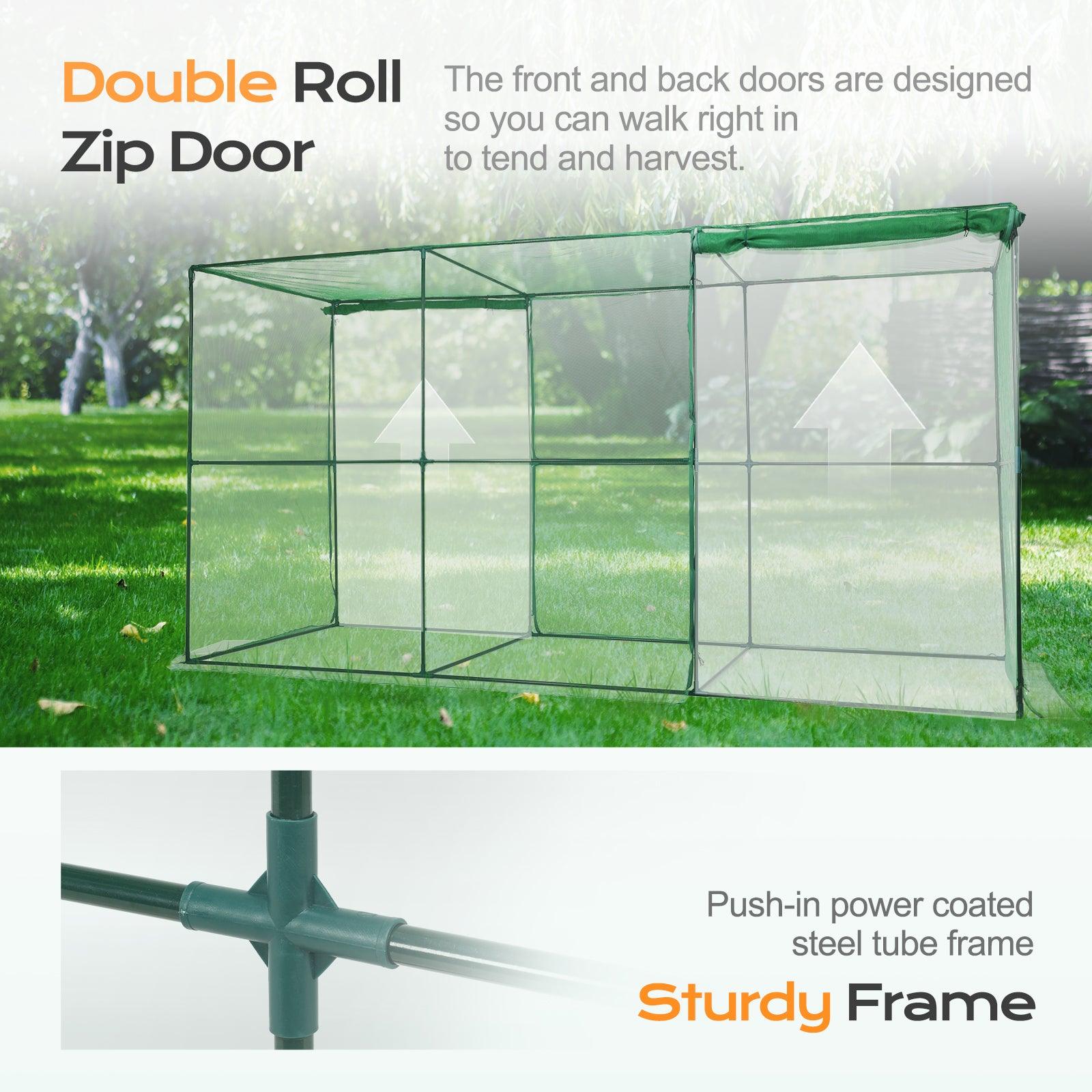 Crop Cage Plant Protection Netting Tent with Zipper for Vegetables Fruits and Plant Greenhouse Aoodor LLC
