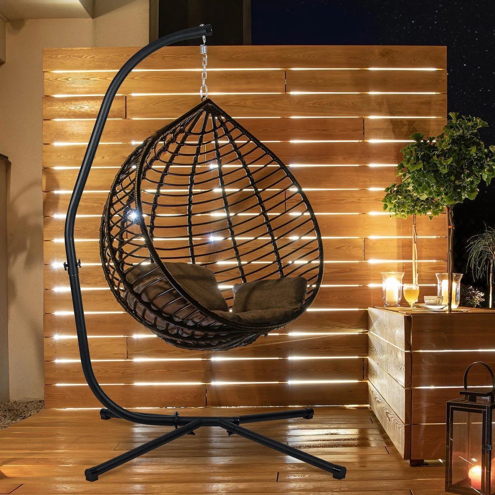 Hammock Steel Stand Only C-Stand - 300 Pound Capacity  Aoodor LLC