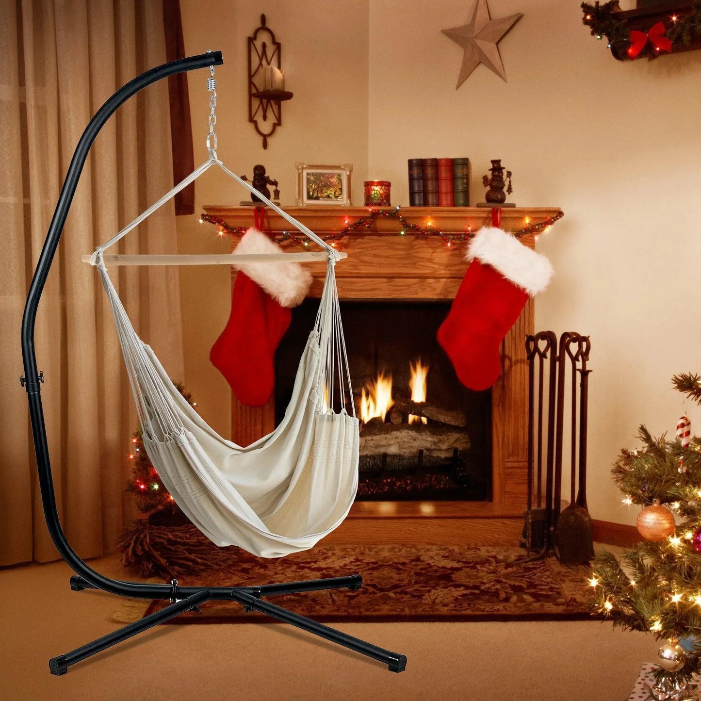 Hammock Steel Stand Only C-Stand - 300 Pound Capacity  Aoodor LLC