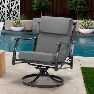 High Back Chair Cushions Set of 4, UV-Protected & Water-Resistant, 45 x 22 x 4 Inches Aoodor