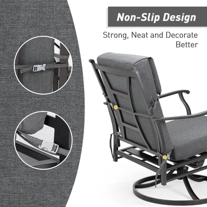 High Back Chair Cushions Set of 4, UV-Protected & Water-Resistant, 45 x 22 x 4 Inches Aoodor