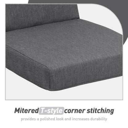 High Back Chair Cushions Set of 4, UV-Protected & Water-Resistant, 45 x 22 x 4 Inches Aoodor