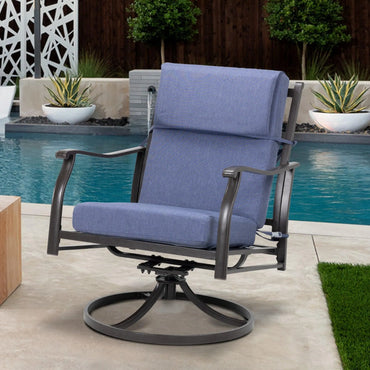 High Back Chair Cushions Set of 4, UV-Protected & Water-Resistant, 45 x 22 x 4 Inches Aoodor