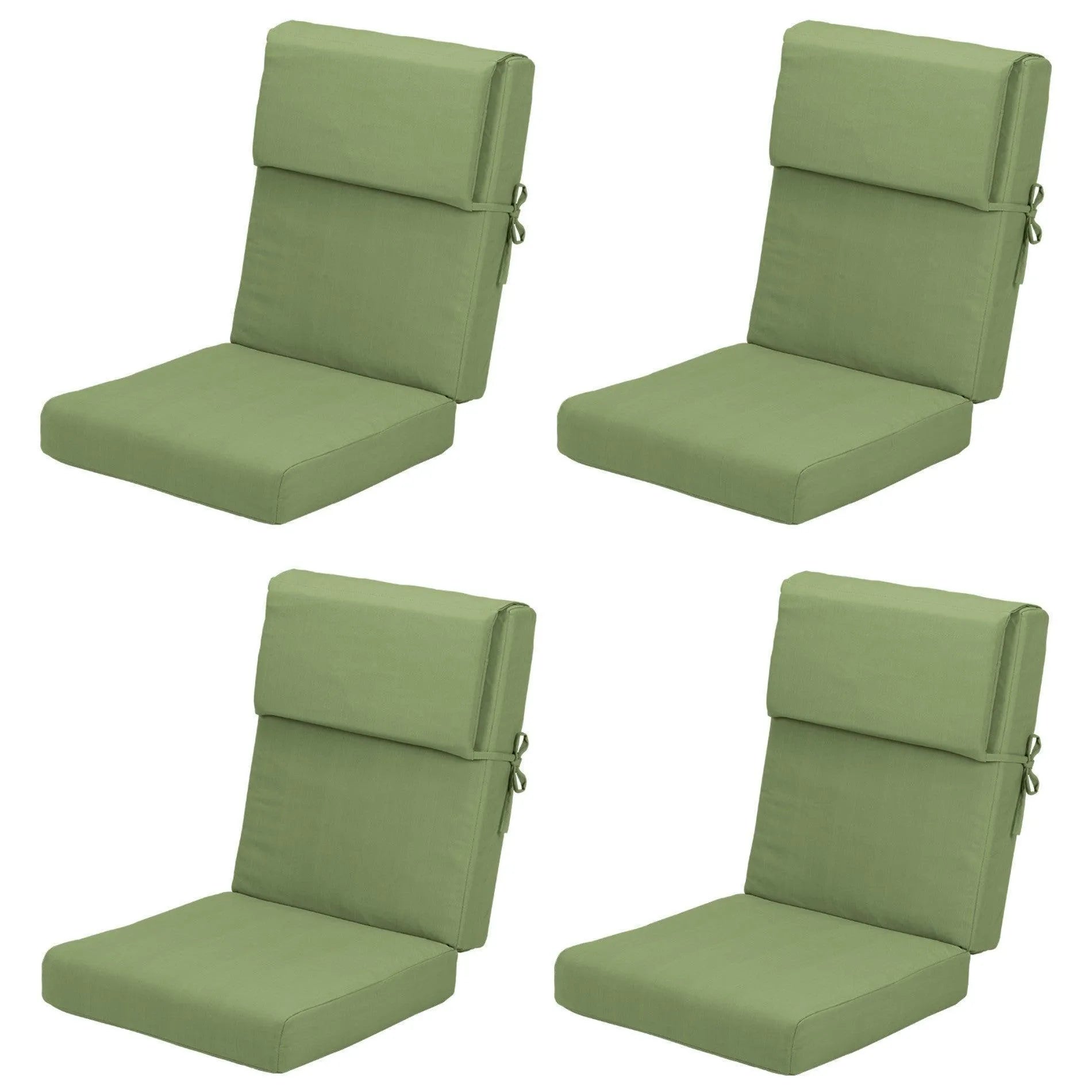 High Back Chair Cushions Set of 4, UV-Protected & Water-Resistant, 45 x 22 x 4 Inches Aoodor