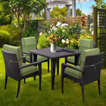 High Back Chair Cushions Set of 4, UV-Protected & Water-Resistant, 45 x 22 x 4 Inches Aoodor