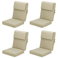 High Back Chair Cushions Set of 4, UV-Protected & Water-Resistant, 45 x 22 x 4 Inches Brown Aoodor Aoodor 