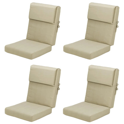 High Back Chair Cushions Set of 4, UV-Protected & Water-Resistant, 45 x 22 x 4 Inches Brown Aoodor