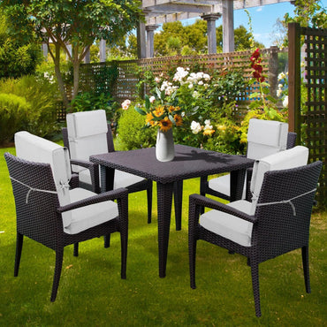 High Back Chair Cushions Set of 4, UV-Protected & Water-Resistant, 45 x 22 x 4 Inches Aoodor