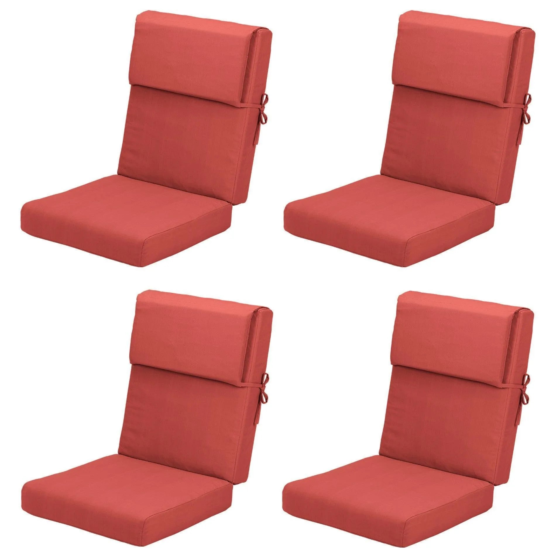 High Back Chair Cushions Set of 4, UV-Protected & Water-Resistant, 45 x 22 x 4 Inches Aoodor