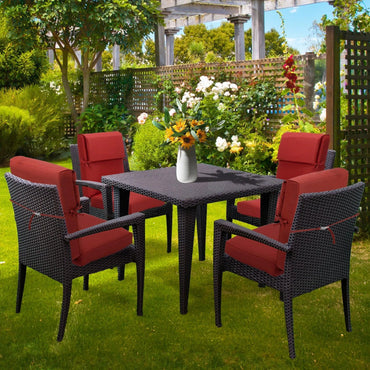 High Back Chair Cushions Set of 4, UV-Protected & Water-Resistant, 45 x 22 x 4 Inches Aoodor