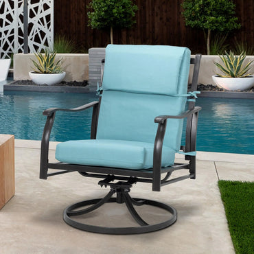 High Back Chair Cushions Set of 4, UV-Protected & Water-Resistant, 45 x 22 x 4 Inches for Outdoor Patio Backyard Deck Aoodor