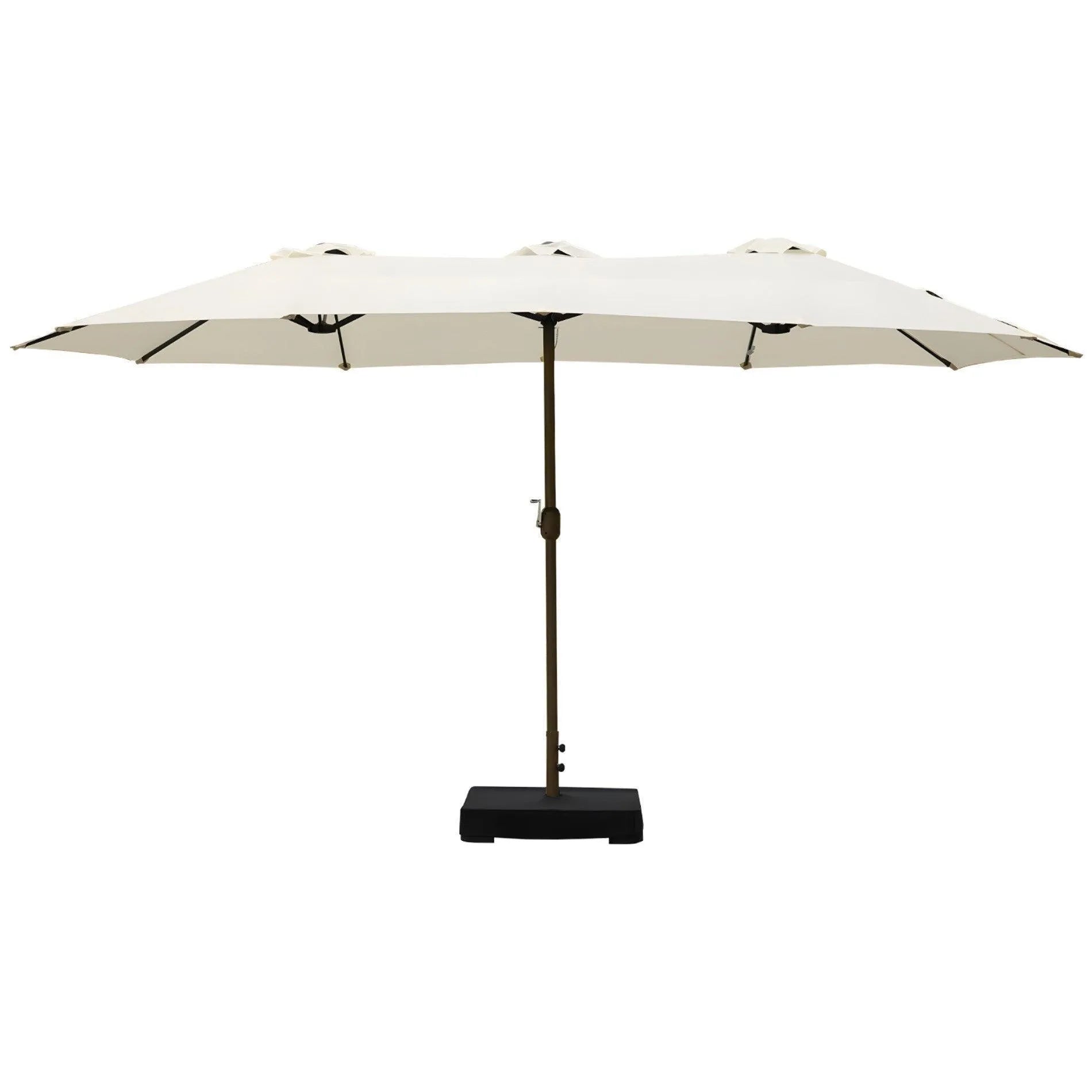 15 ft. Double Sided Patio Market Umbrella with Base Stand