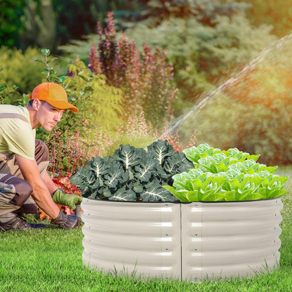 42x24x17 inch Metal Raised Garden Bed, Outdoor Garden Planter Box - Set of 2 - Aoodor 