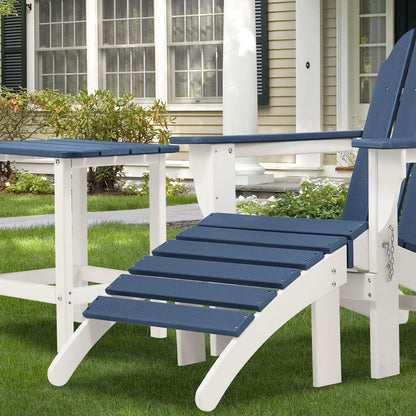 Outdoor Adirondack Ottoman - Weather-Resistant HDPE Patio Footrest for Ultimate Relaxation Aoodor