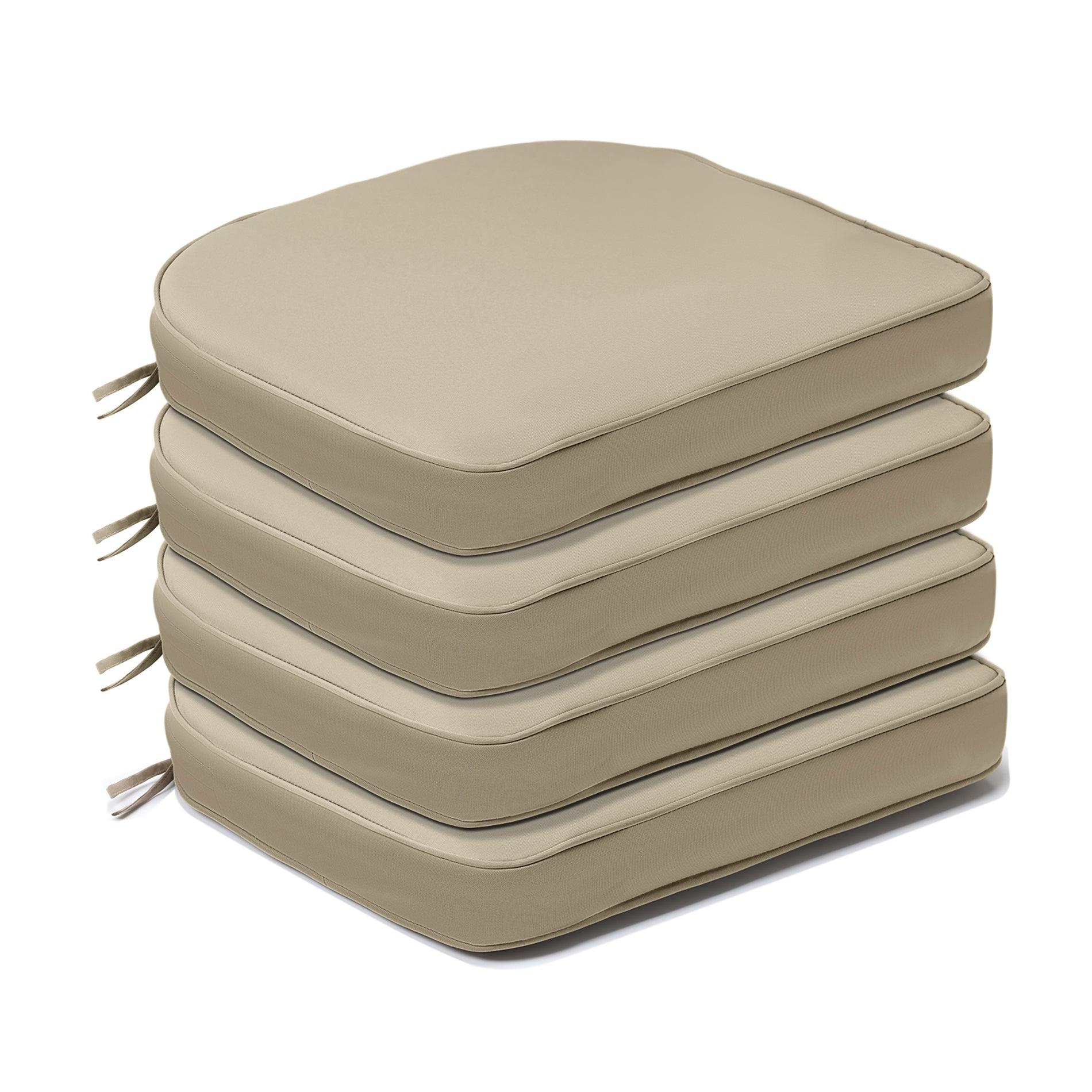 Outdoor Chair Cushion Soft and Fade-resistant Polyester Khaki Aoodor