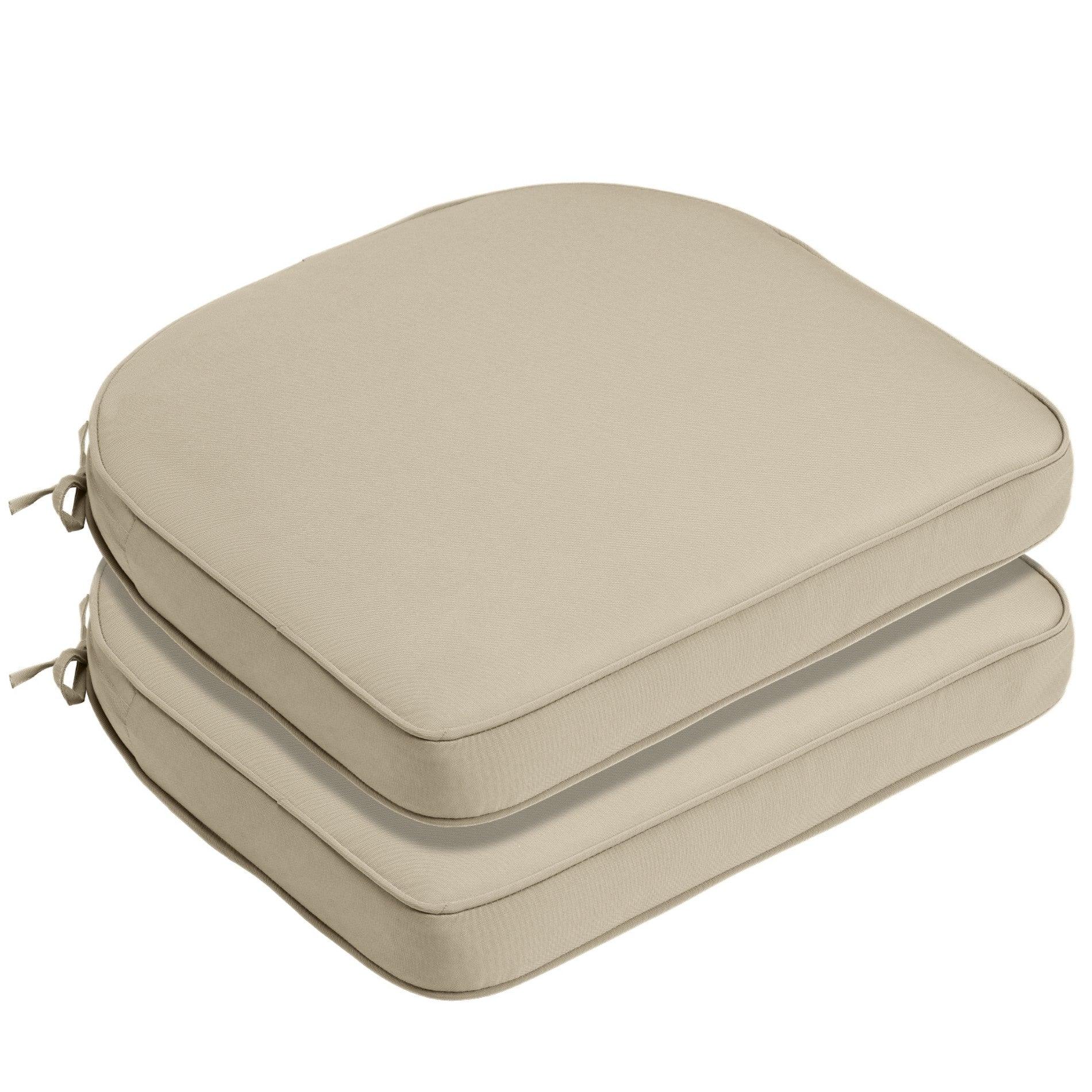Outdoor Chair Cushion Soft and Fade-resistant Polyester Khaki Aoodor