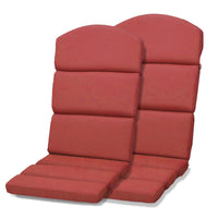 Patio Chair Cushion Set of 2 - High-Back Adirondack Patio Cushions with Ties, 52''x20''x2.75'', Olifen Fabric Slipcover CUSHION Aoodor LLC Red Aoodor 