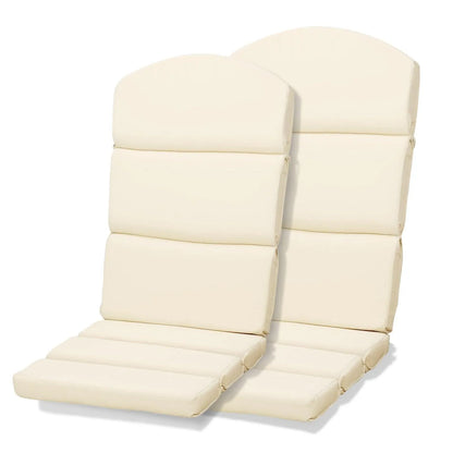 Patio Chair Cushion Set of 2 - High-Back Adirondack Patio Cushions with Ties, 52''x20''x2.75'', Olifen Fabric Slipcover CUSHION Aoodor LLC Beige