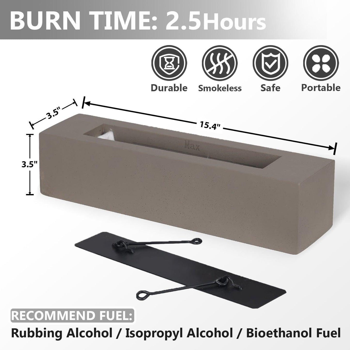 Portable Tabletop Fire Pit - Indoor/Outdoor Mini Fireplace for Balcony, Patio Decor Tool Aoodor LLC   
