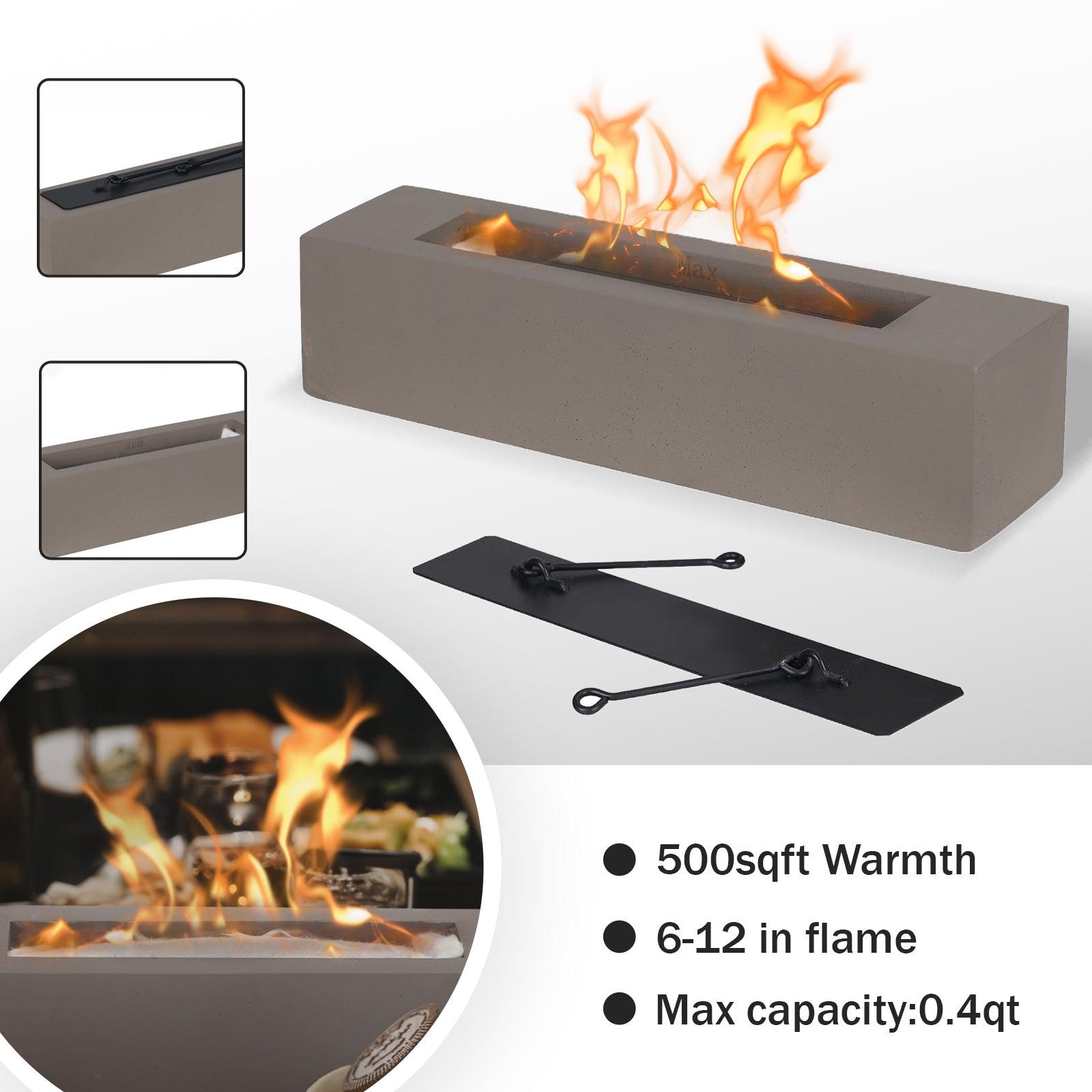 Portable Tabletop Fire Pit - Indoor/Outdoor Mini Fireplace for Balcony, Patio Decor Tool Aoodor LLC   