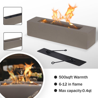 Portable Tabletop Fire Pit - Indoor/Outdoor Mini Fireplace for Balcony, Patio Decor Tool Aoodor LLC   