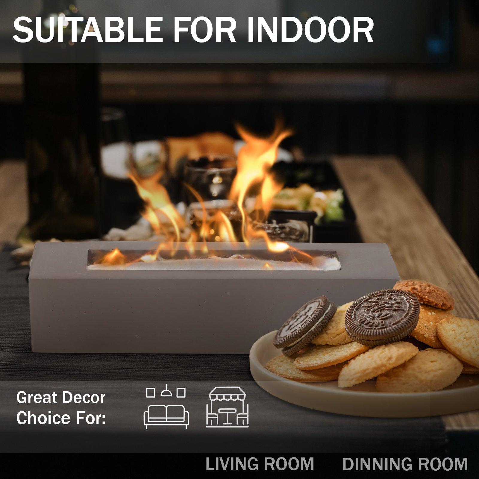 Portable Tabletop Fire Pit - Indoor/Outdoor Mini Fireplace for Balcony, Patio Decor Tool Aoodor LLC   