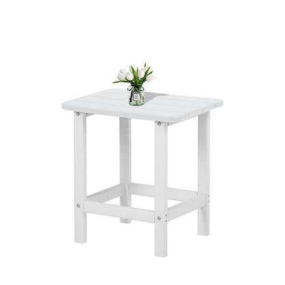 18x14.6x19 inch Outdoor Side Table, Square Adirondack Patio End Table for Patio, Pool, Porch