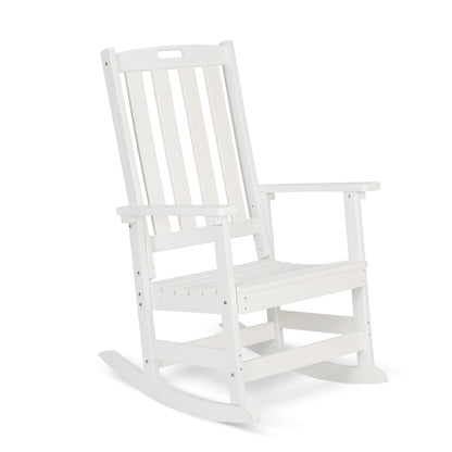 Outdoor Rocking Chair, Ergonomic HDPE Rockers with All-Weather Design